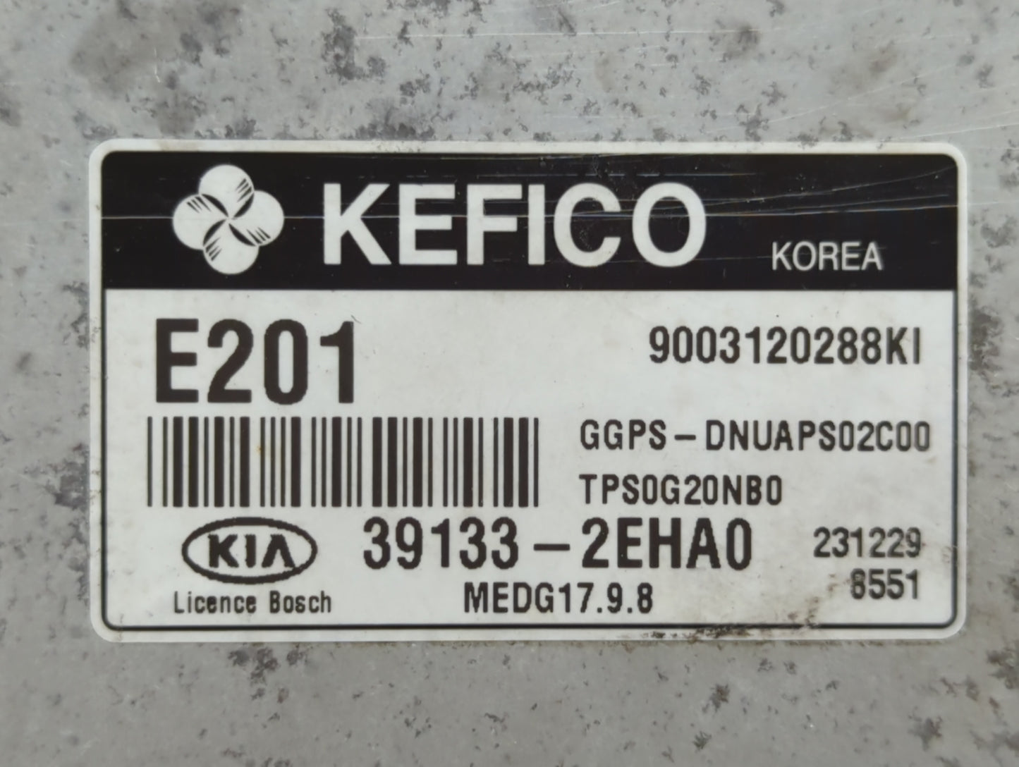 2014 Kia Soul PCM Engine Control Computer ECU ECM PCU OEM P/N:39133-2EHA0 39131-2EHA0 Fits OEM Used Auto Parts - Oemusedauto
