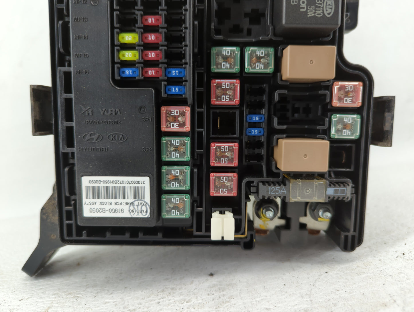 2014 Kia Soul Fusebox Fuse Box Panel Relay Module P/N:91950-B2090 91950-B2050 Fits OEM Used Auto Parts - Oemusedautoparts1.c