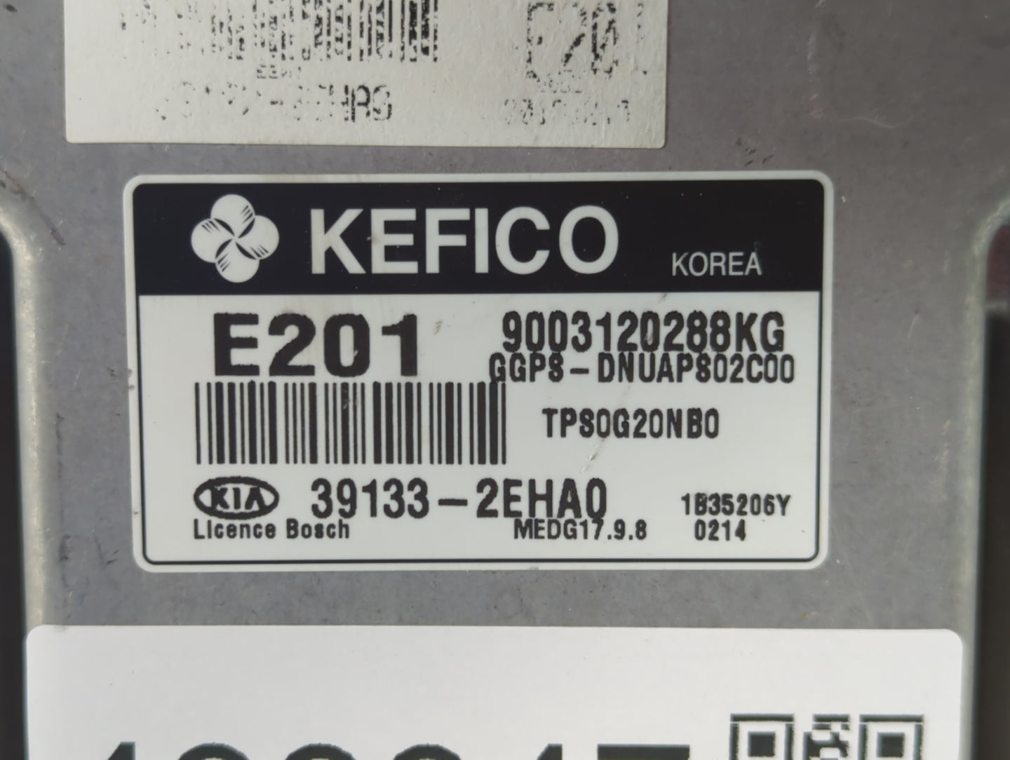 2014 Kia Soul PCM Engine Control Computer ECU ECM PCU OEM P/N:39133-2EHA0 Fits OEM Used Auto Parts - Oemusedautoparts1.com