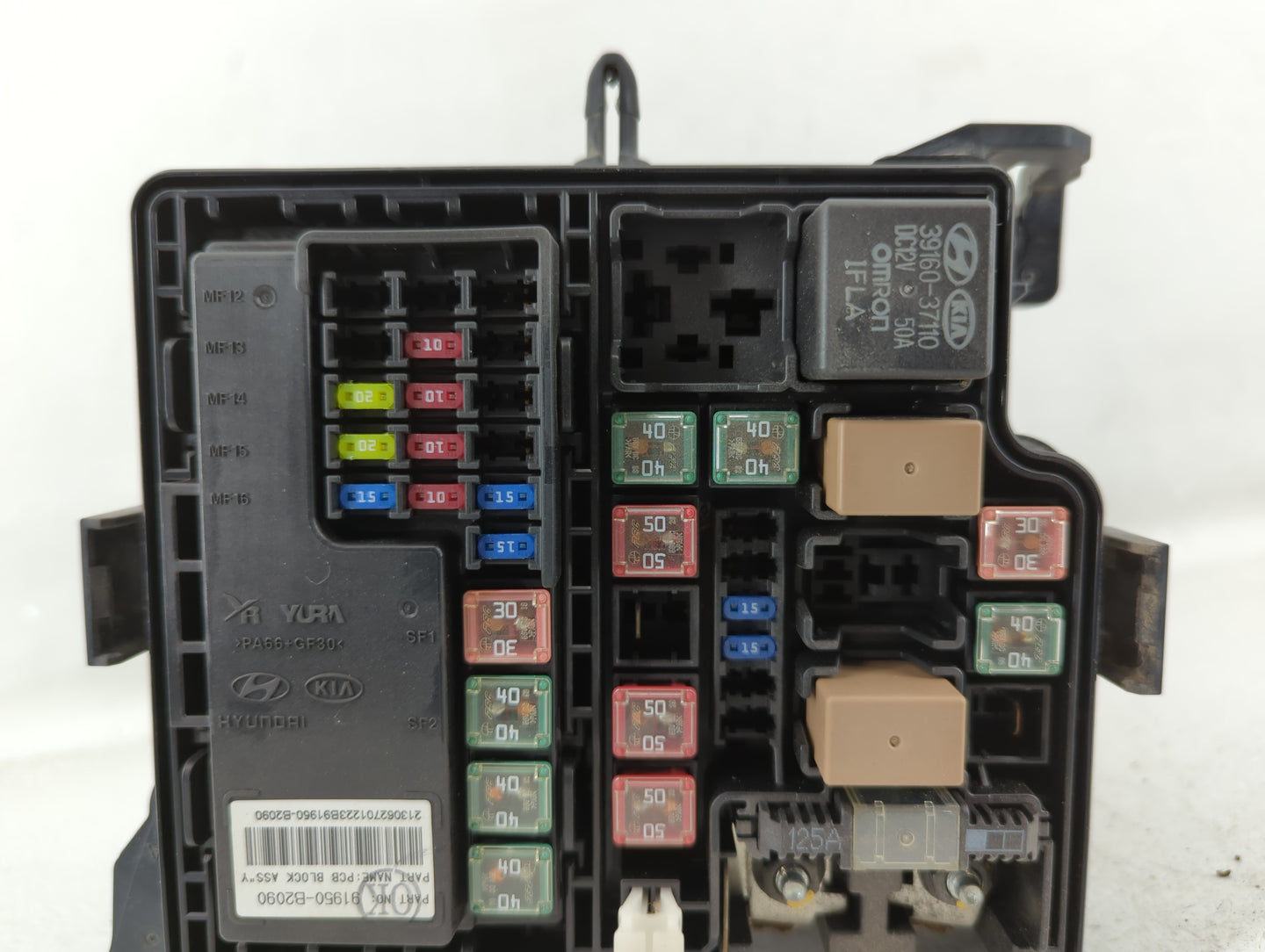 2014 Kia Soul Fusebox Fuse Box Panel Relay Module P/N:91950-B2050 Fits OEM Used Auto Parts - Oemusedautoparts1.com