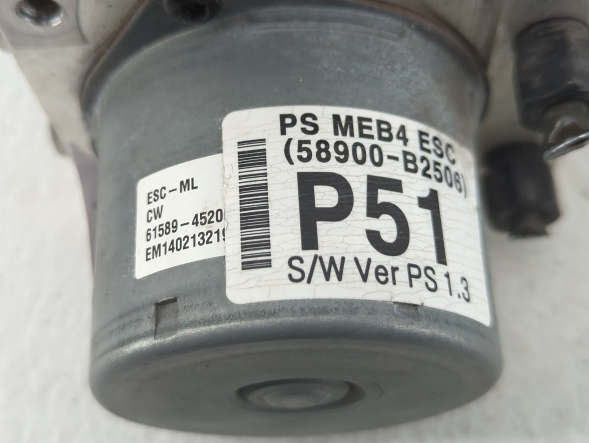2014-2015 Kia Soul Anti-Lock Brake ABS Pump Module Actuator OEM P/N:58900-B2506 Fits Fits 2014 2015 OEM Used Auto Parts - Oe