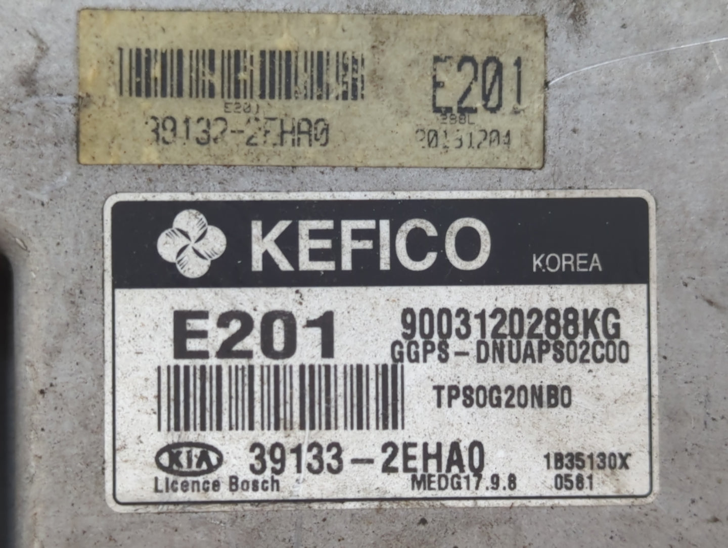 2014 Kia Soul PCM Engine Control Computer ECU ECM PCU OEM P/N:39133-2EHA0 Fits OEM Used Auto Parts - Oemusedautoparts1.com