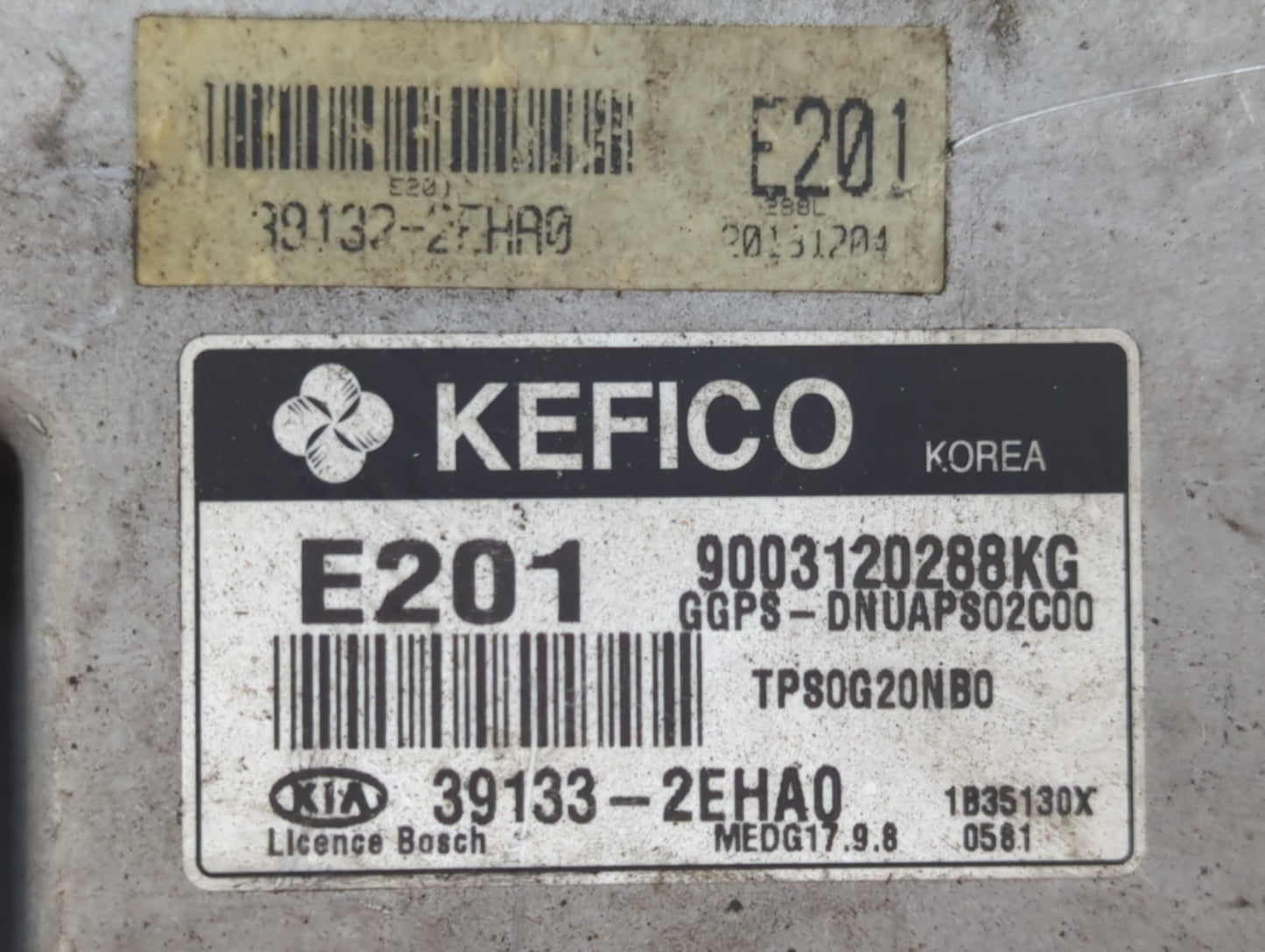 2014 Kia Soul PCM Engine Control Computer ECU ECM PCU OEM P/N:39133-2EHA0 Fits OEM Used Auto Parts - Oemusedautoparts1.com