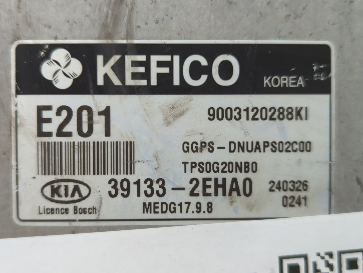2014 Kia Soul PCM Engine Control Computer ECU ECM PCU OEM P/N:39133-2EHA0 Fits OEM Used Auto Parts - Oemusedautoparts1.com