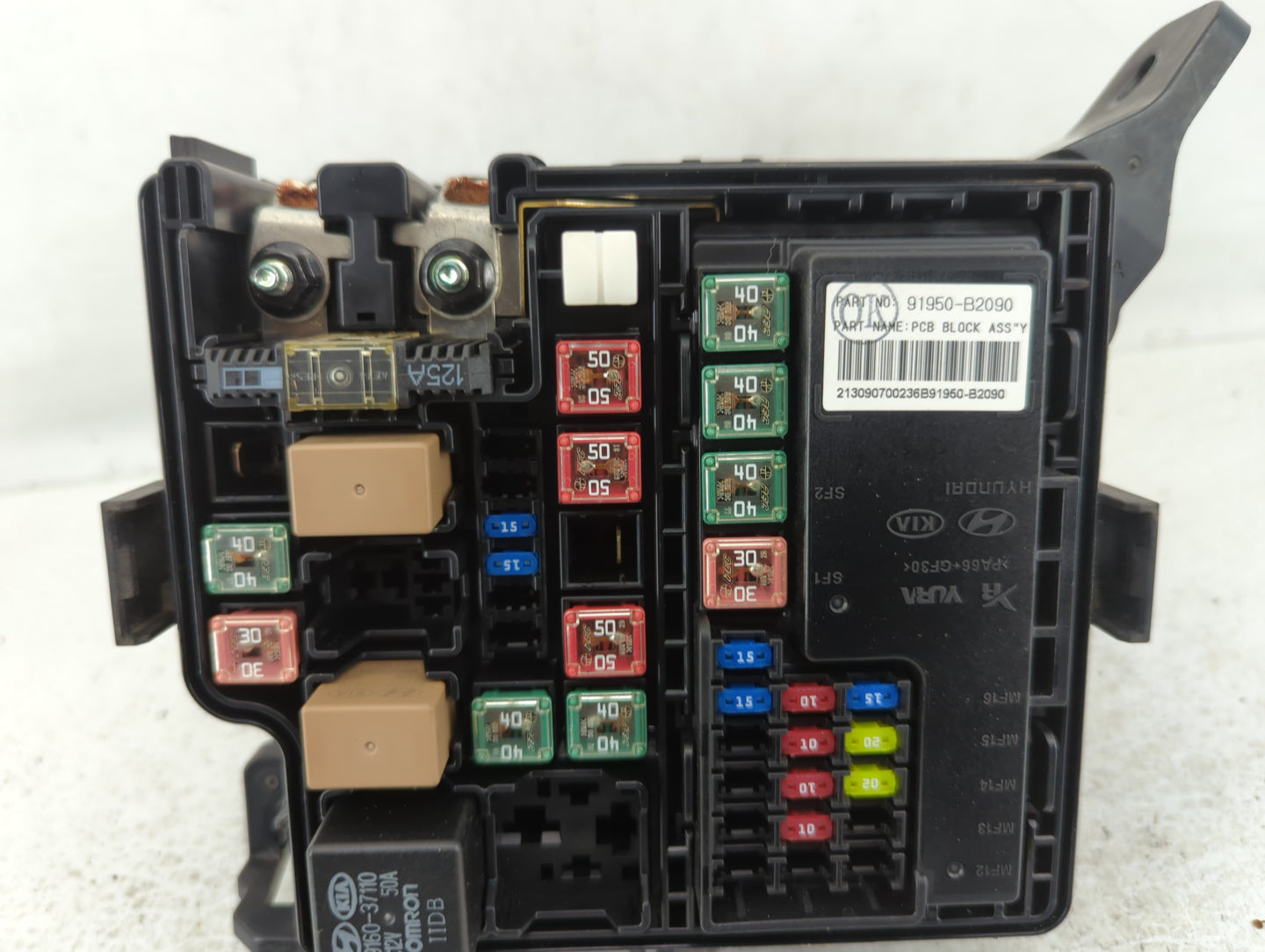 2014 Kia Soul Fusebox Fuse Box Panel Relay Module P/N:91950-B2050 Fits OEM Used Auto Parts - Oemusedautoparts1.com
