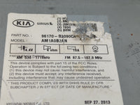 2014-2016 Kia Soul Radio AM FM Cd Player Receiver Replacement P/N:96170-B2090CA Fits Fits 2014 2015 2016 OEM Used Auto Parts