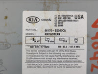 2014-2016 Kia Soul Radio AM FM Cd Player Receiver Replacement P/N:96170-B2090CA Fits Fits 2014 2015 2016 OEM Used Auto Parts