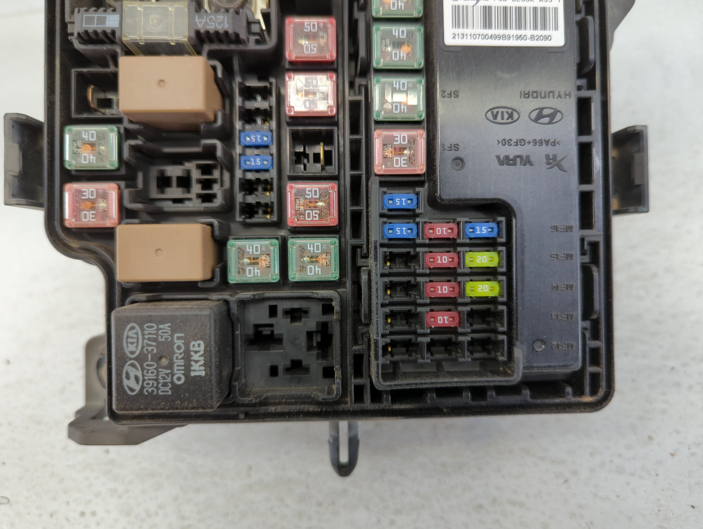 2014 Kia Soul Fusebox Fuse Box Panel Relay Module P/N:91950-B2050 Fits OEM Used Auto Parts - Oemusedautoparts1.com