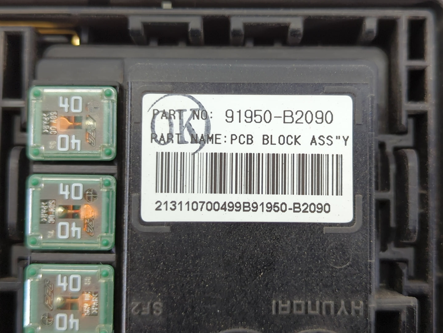 2014 Kia Soul Fusebox Fuse Box Panel Relay Module P/N:91950-B2050 Fits OEM Used Auto Parts - Oemusedautoparts1.com