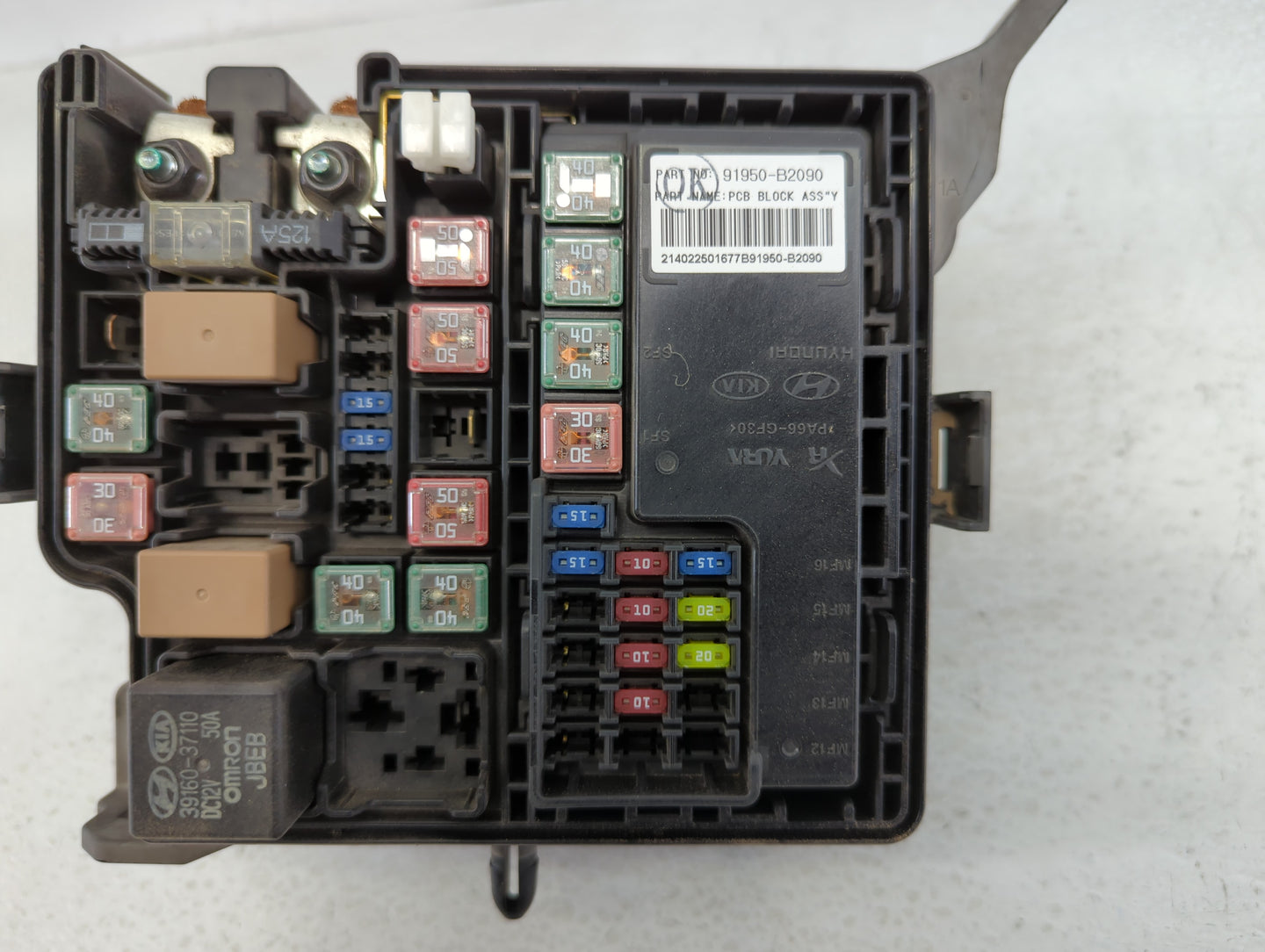 2014 Kia Soul Fusebox Fuse Box Panel Relay Module P/N:91950-B2050 Fits OEM Used Auto Parts - Oemusedautoparts1.com