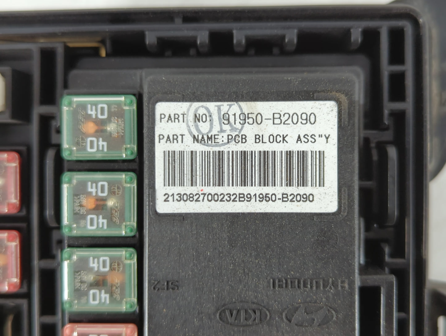 2014 Kia Soul Fusebox Fuse Box Panel Relay Module P/N:91950-B2090 Fits OEM Used Auto Parts - Oemusedautoparts1.com