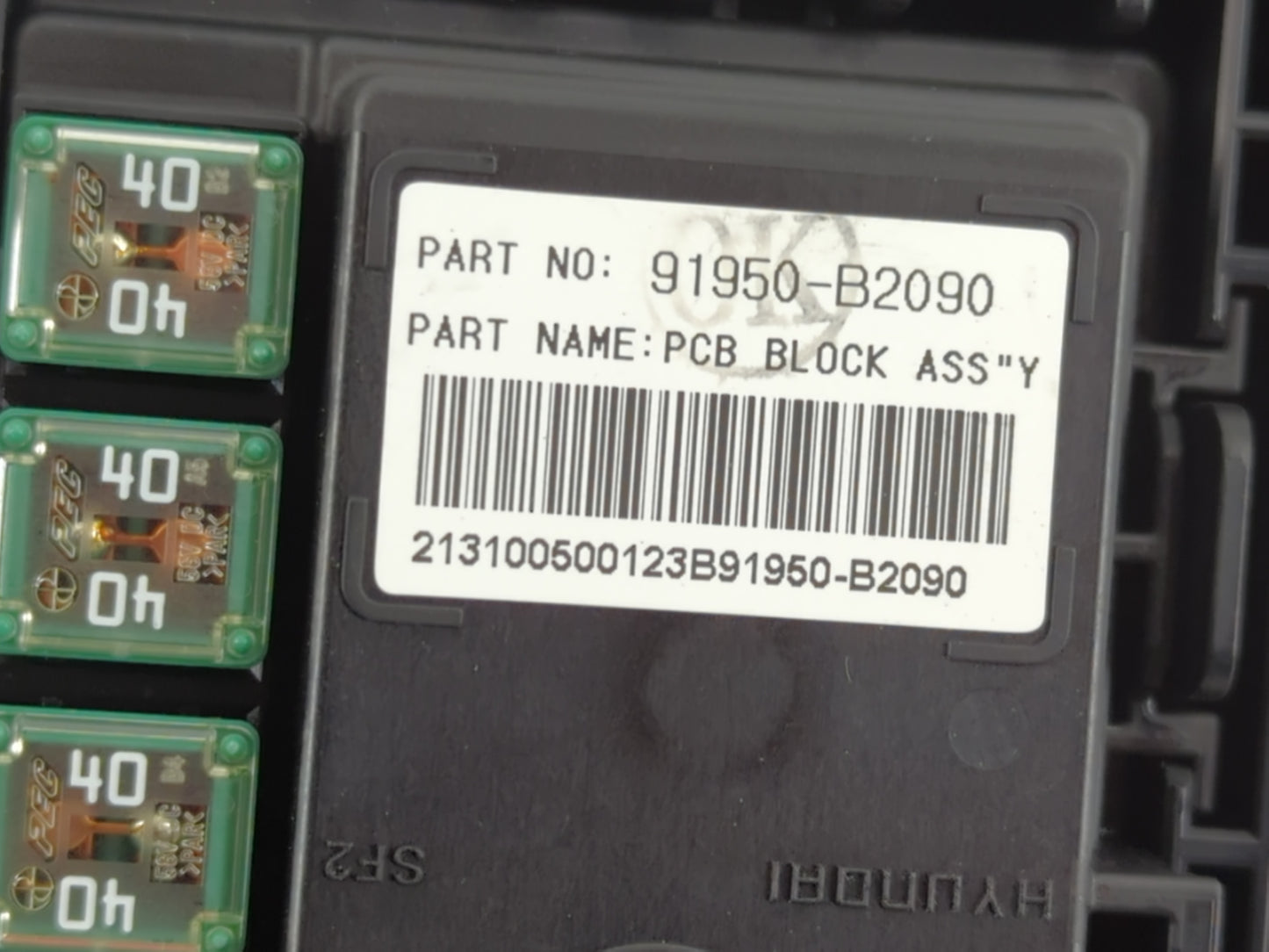 2014 Kia Soul Fusebox Fuse Box Panel Relay Module P/N:91950-B2090 Fits OEM Used Auto Parts - Oemusedautoparts1.com
