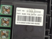 2014 Kia Soul Fusebox Fuse Box Panel Relay Module P/N:91950-B2090 Fits OEM Used Auto Parts - Oemusedautoparts1.com