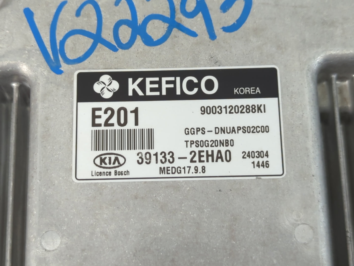 2014 Kia Soul PCM Engine Control Computer ECU ECM PCU OEM P/N:39133-2EHA0 Fits OEM Used Auto Parts - Oemusedautoparts1.com
