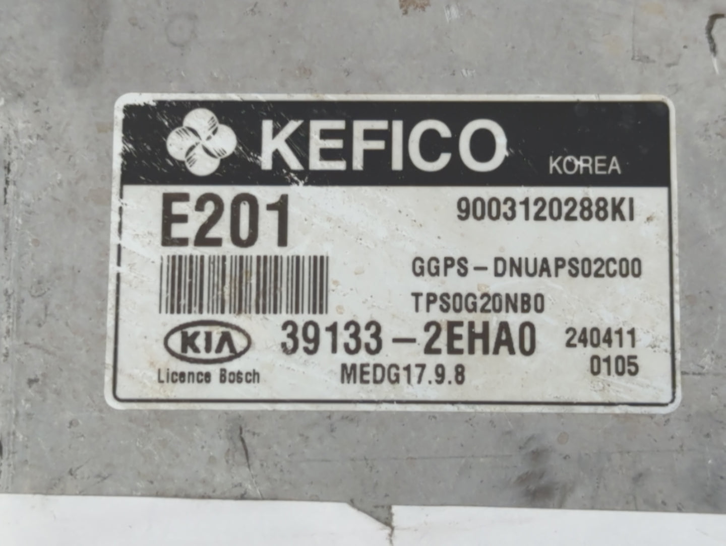2014 Kia Soul PCM Engine Control Computer ECU ECM PCU OEM P/N:39133-2EHA0 Fits OEM Used Auto Parts - Oemusedautoparts1.com