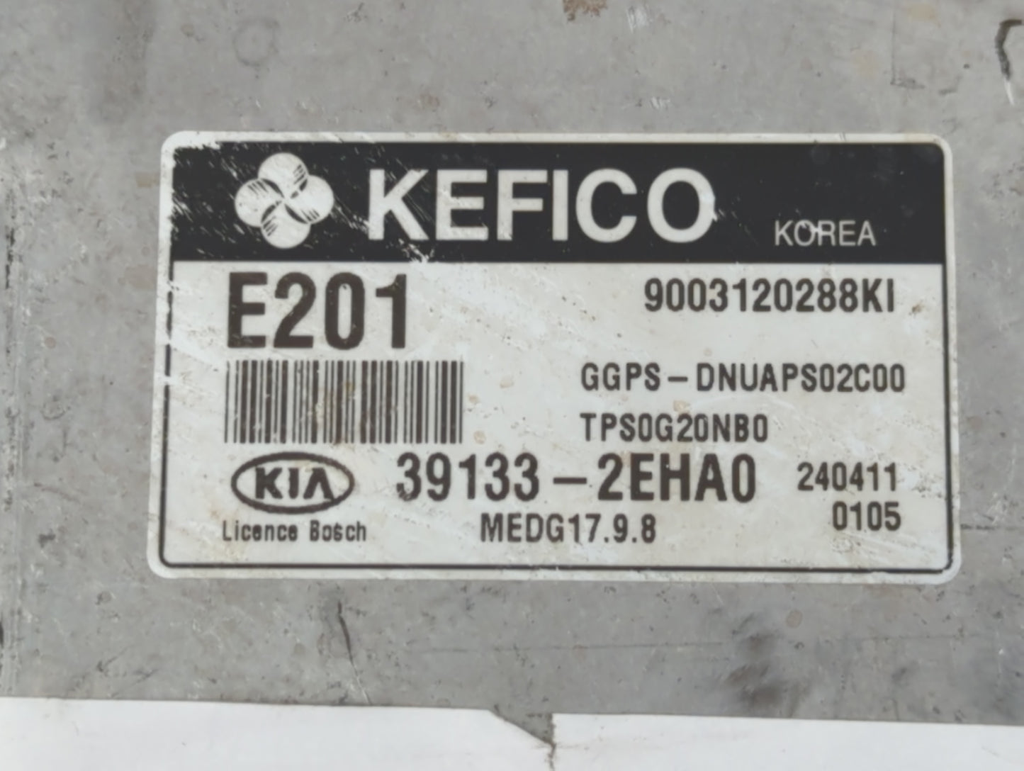 2014 Kia Soul PCM Engine Control Computer ECU ECM PCU OEM P/N:39133-2EHA0 Fits OEM Used Auto Parts - Oemusedautoparts1.com