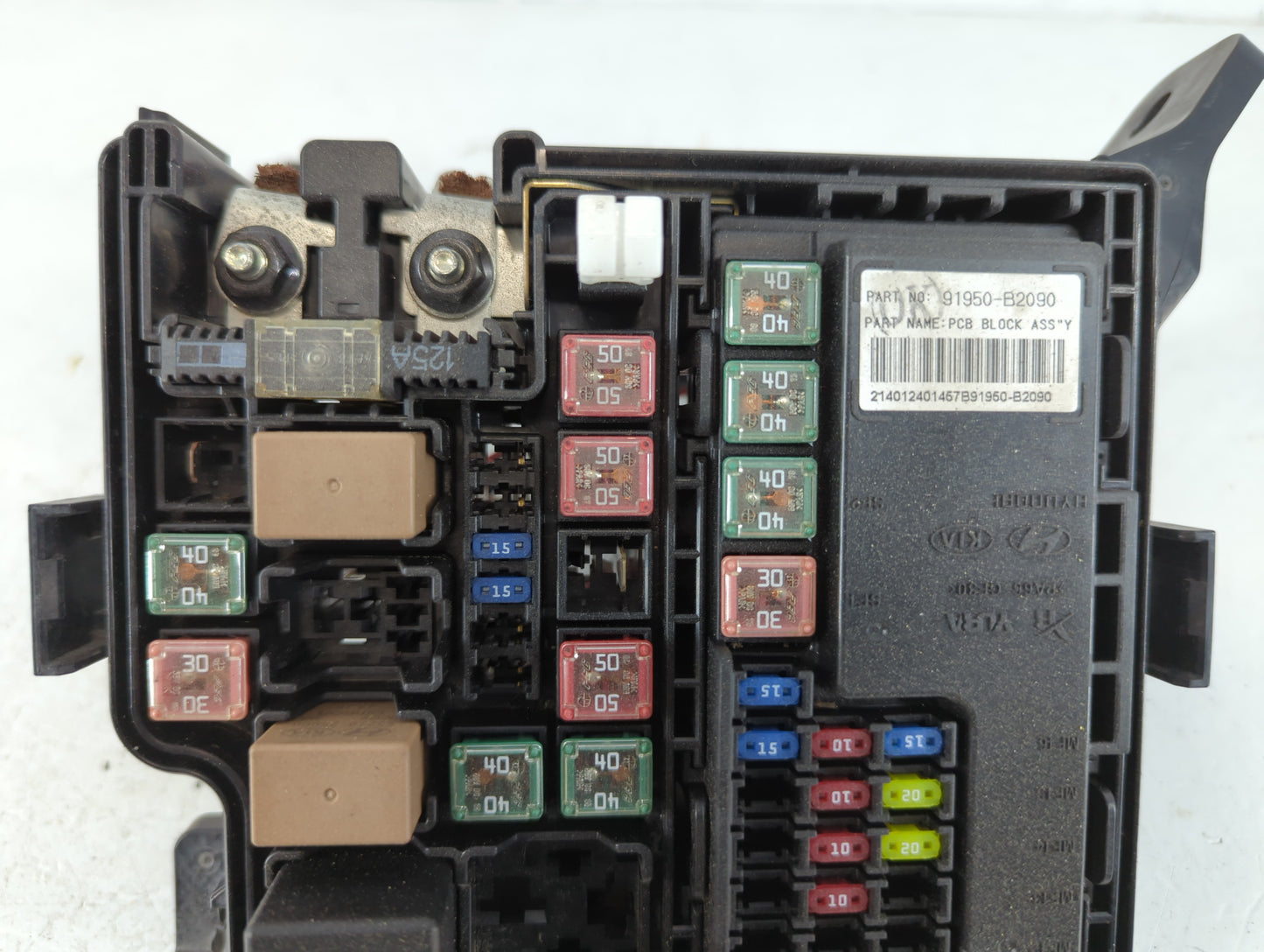 2014 Kia Soul Fusebox Fuse Box Panel Relay Module P/N:91950-B2090 Fits OEM Used Auto Parts - Oemusedautoparts1.com