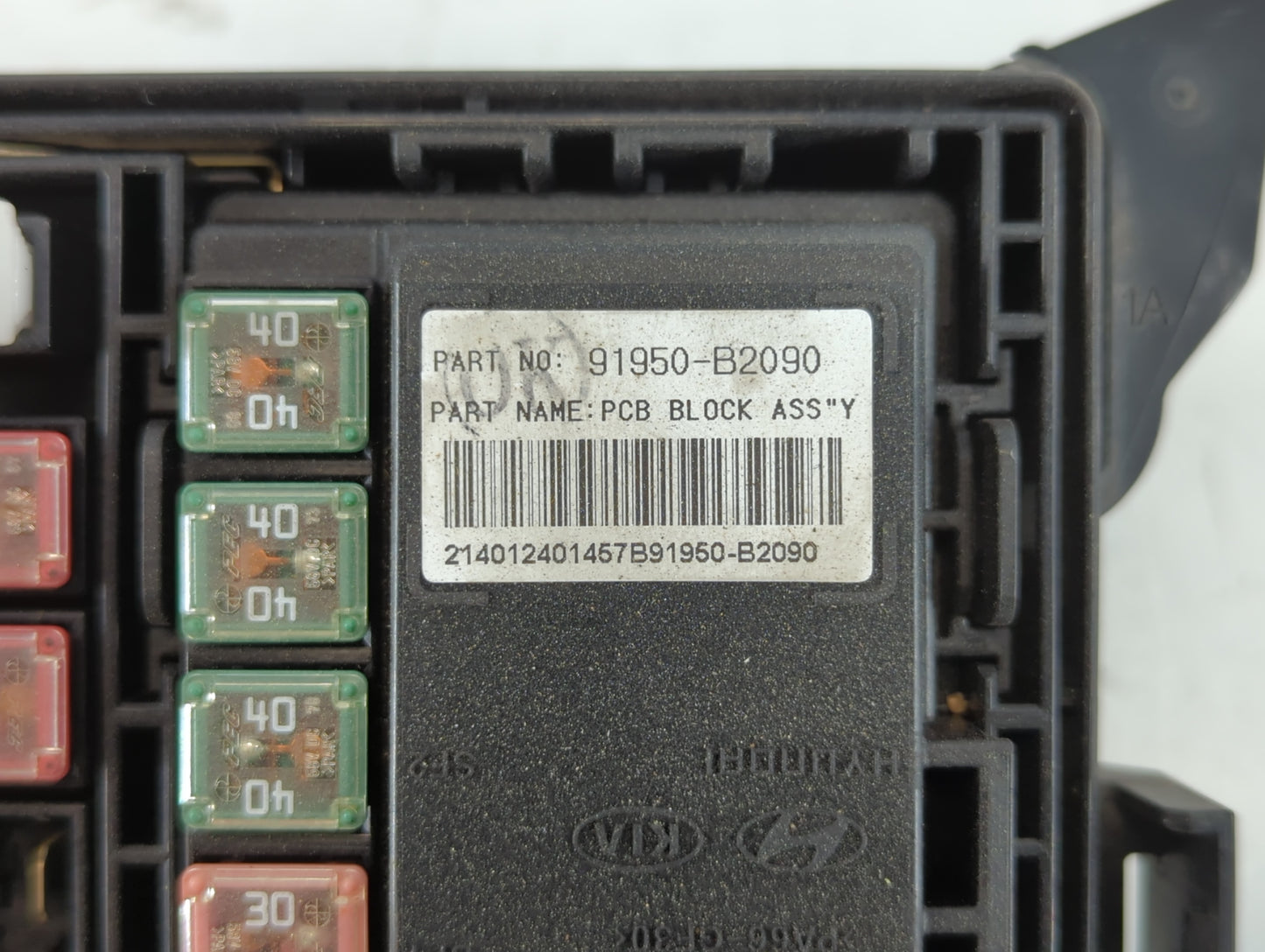 2014 Kia Soul Fusebox Fuse Box Panel Relay Module P/N:91950-B2090 Fits OEM Used Auto Parts - Oemusedautoparts1.com
