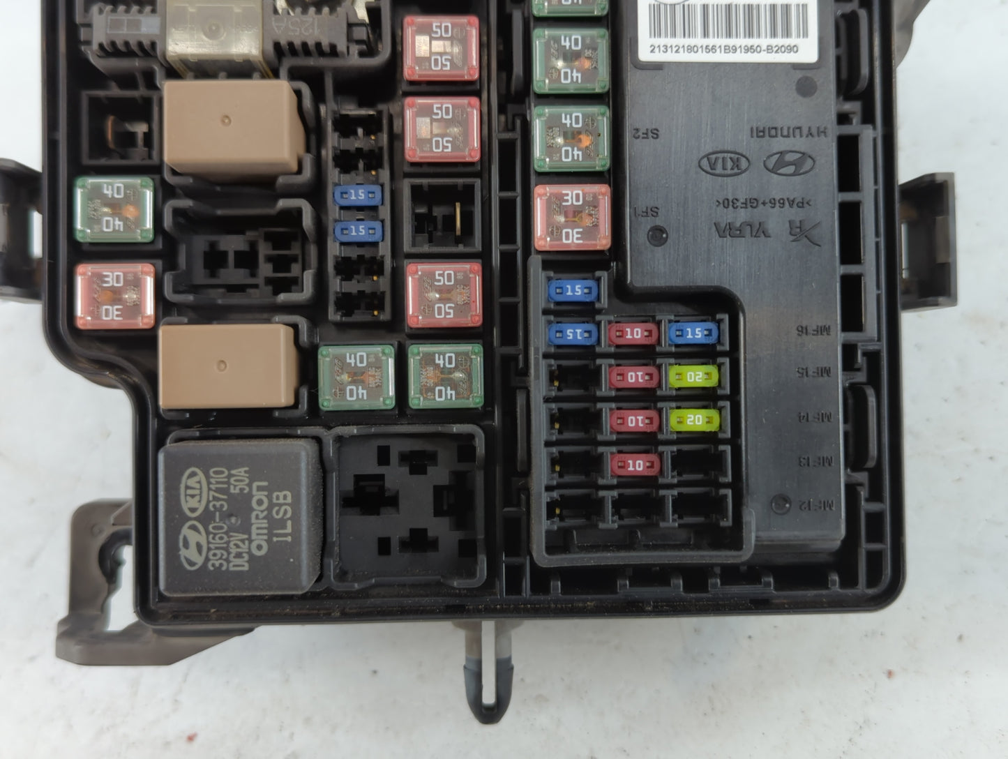 2014 Kia Soul Fusebox Fuse Box Panel Relay Module P/N:91950-B2090 Fits OEM Used Auto Parts - Oemusedautoparts1.com