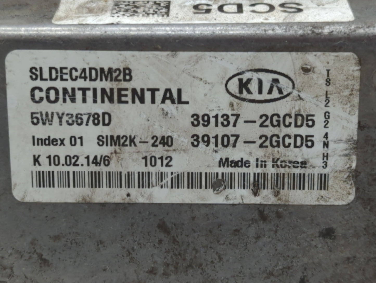 2014-2016 Kia Sportage PCM Engine Control Computer ECU ECM PCU OEM P/N:39107-2GCD5 39137-2GCD5 Fits Fits 2014 2015 2016 OEM 