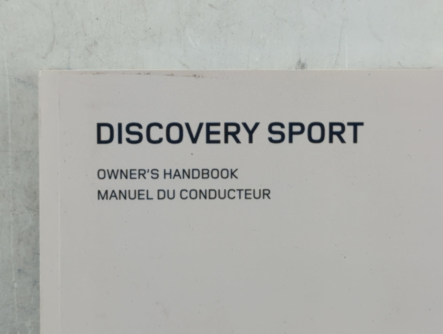 2014 Land Rover Discovery Sport Owners Manual Book Guide P/N:18 01 63 152 OEM Used Auto Parts - Oemusedautoparts1.com