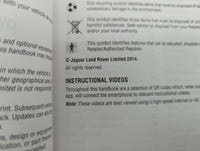 2014 Land Rover Discovery Sport Owners Manual Book Guide P/N:18 01 63 152 OEM Used Auto Parts - Oemusedautoparts1.com