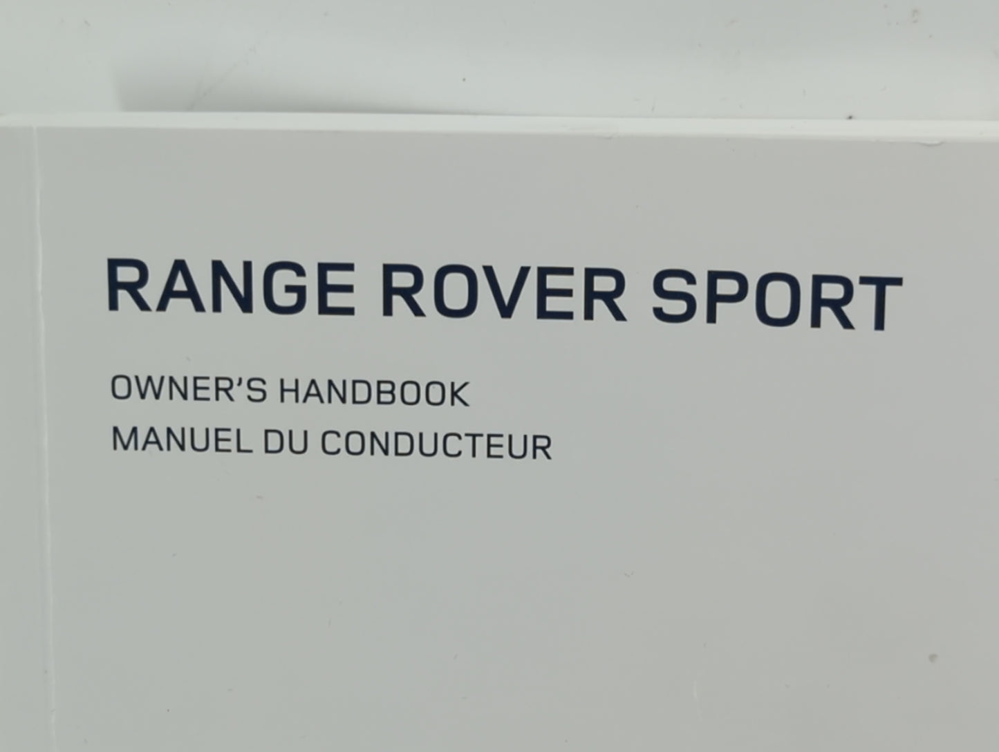 2014 Land Rover Range Rover Sport Owners Manual Book Guide OEM Used Auto Parts - Oemusedautoparts1.com