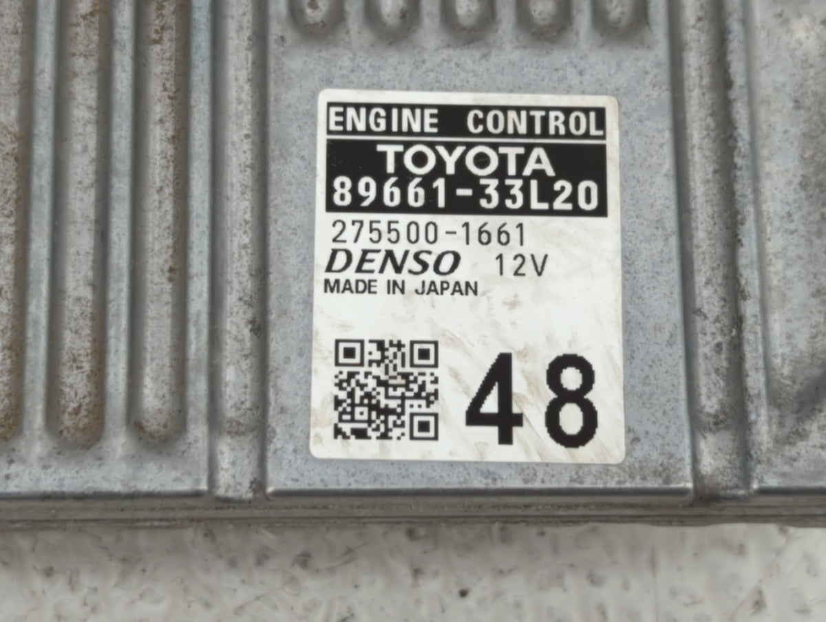 2013-2014 Lexus Es300h PCM Engine Control Computer ECU ECM PCU OEM P/N:89661-33L20 Fits 2013 2014 OEM Used Auto Parts - Oemu