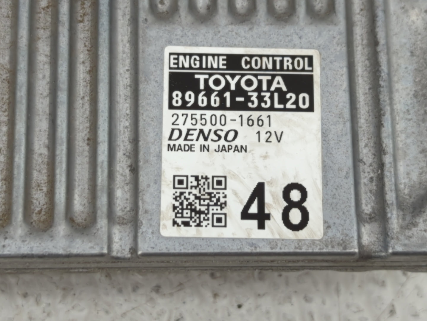 2013-2014 Lexus Es300h PCM Engine Control Computer ECU ECM PCU OEM P/N:89661-33L20 Fits Fits 2013 2014 OEM Used Auto Parts -