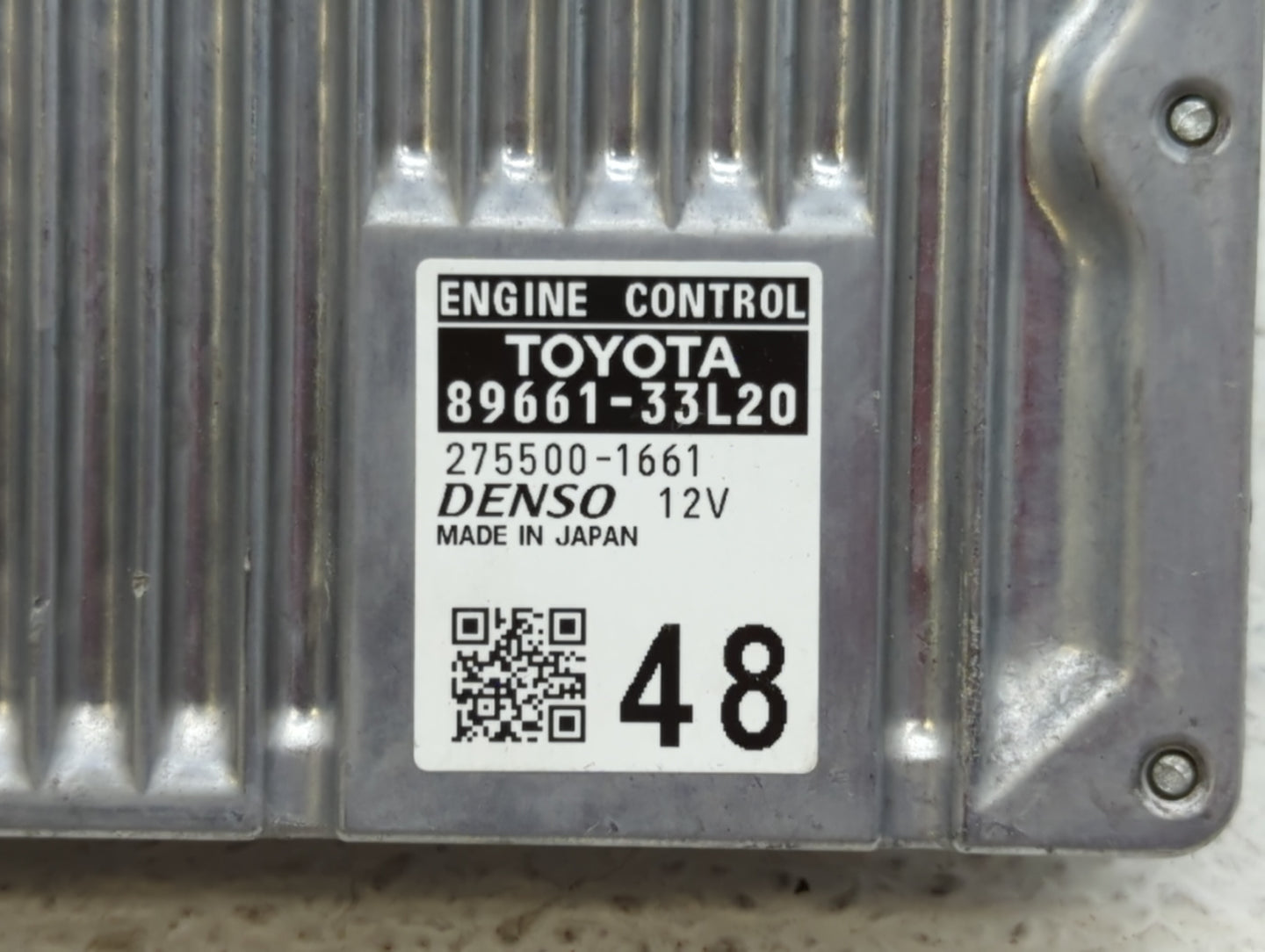 2013-2014 Lexus Es300h PCM Engine Control Computer ECU ECM PCU OEM P/N:89661-33L20 Fits Fits 2013 2014 OEM Used Auto Parts -