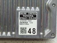 2013-2014 Lexus Es300h PCM Engine Control Computer ECU ECM PCU OEM P/N:89661-33L20 Fits Fits 2013 2014 OEM Used Auto Parts -