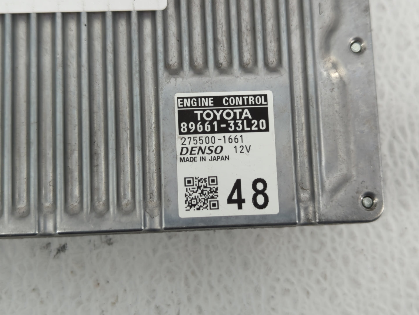 2013-2014 Lexus Es300h PCM Engine Control Computer ECU ECM PCU OEM P/N:89661-33L20 Fits Fits 2013 2014 OEM Used Auto Parts -