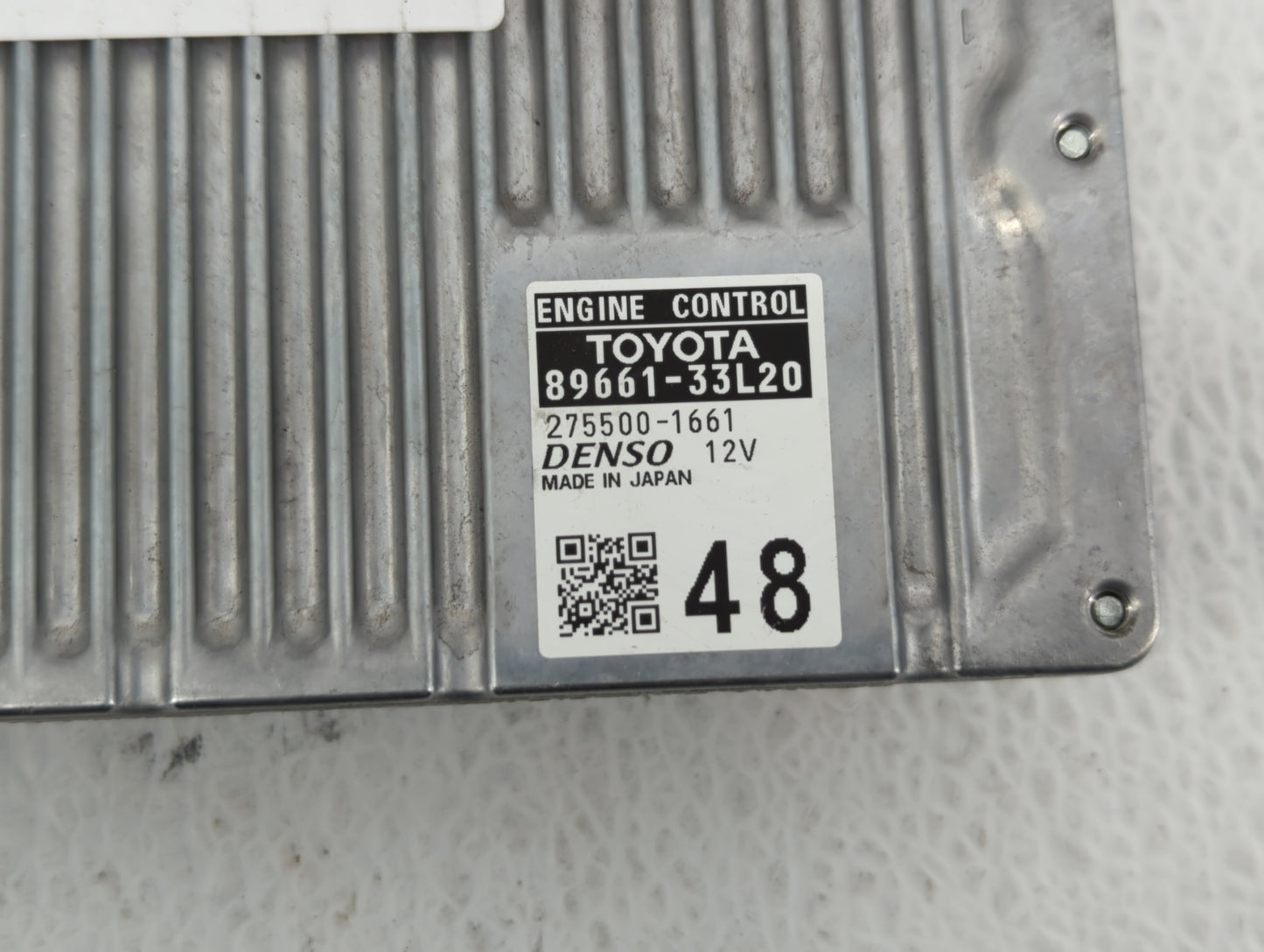 2013-2014 Lexus Es300h PCM Engine Control Computer ECU ECM PCU OEM P/N:89661-33L20 Fits Fits 2013 2014 OEM Used Auto Parts -