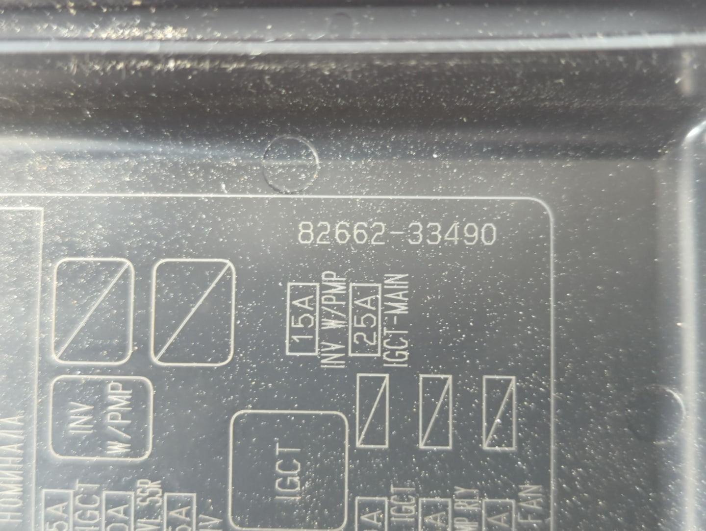 2013-2018 Lexus Es300h Fusebox Fuse Box Panel Relay Module P/N:82662-33490 Fits Fits 2013 2014 2015 2016 2017 2018 OEM Used 
