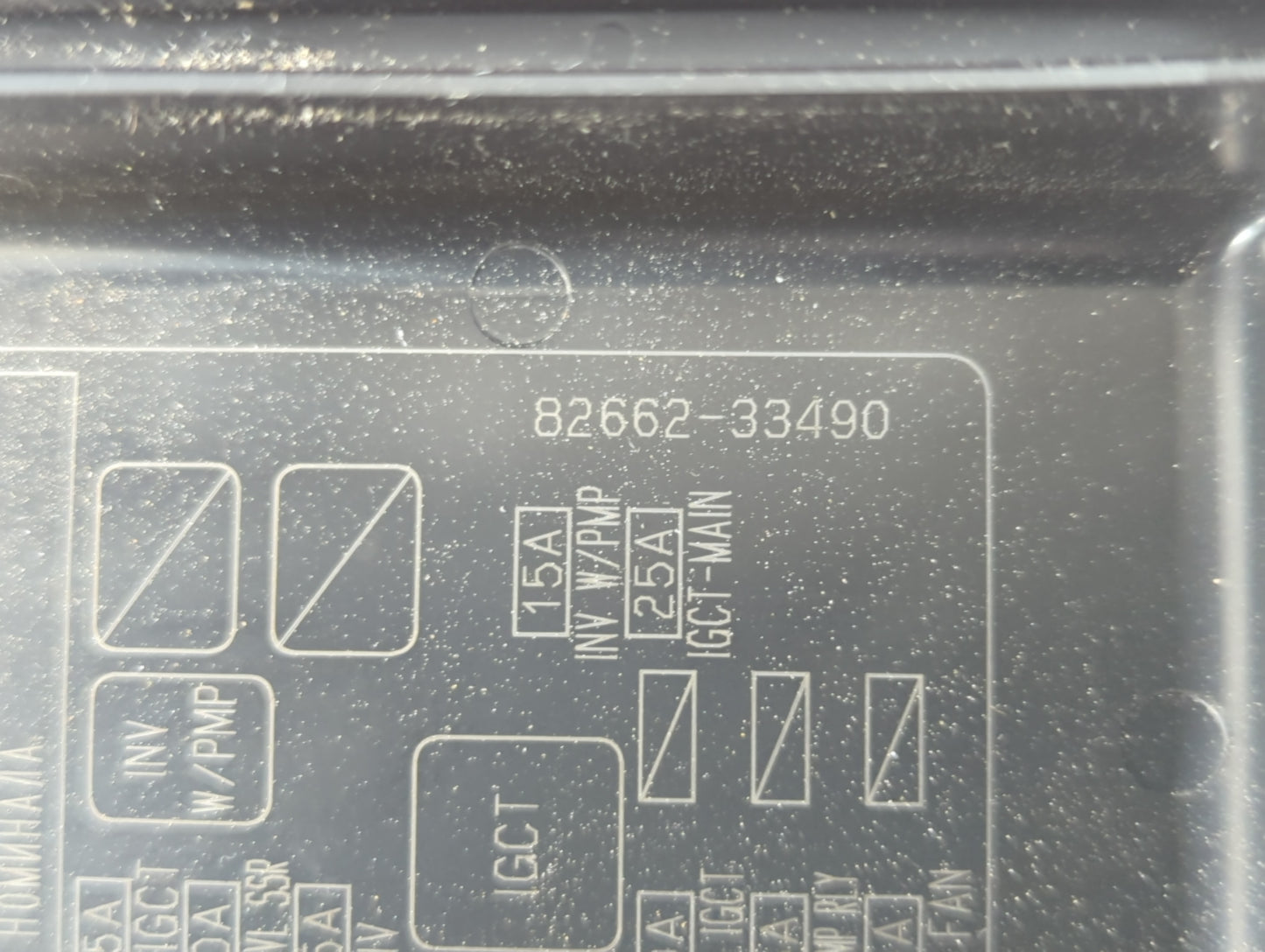 2013-2018 Lexus Es300h Fusebox Fuse Box Panel Relay Module P/N:82662-33490 Fits Fits 2013 2014 2015 2016 2017 2018 OEM Used 