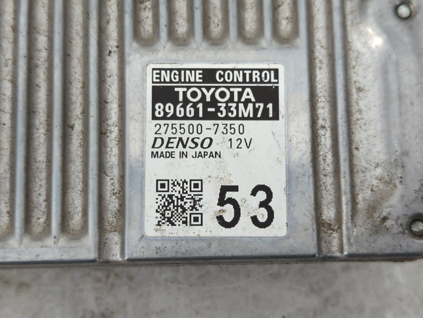 2013-2014 Lexus Es350 PCM Engine Control Computer ECU ECM PCU OEM P/N:275500-7350 89661-33M71 Fits Fits 2013 2014 OEM Used A