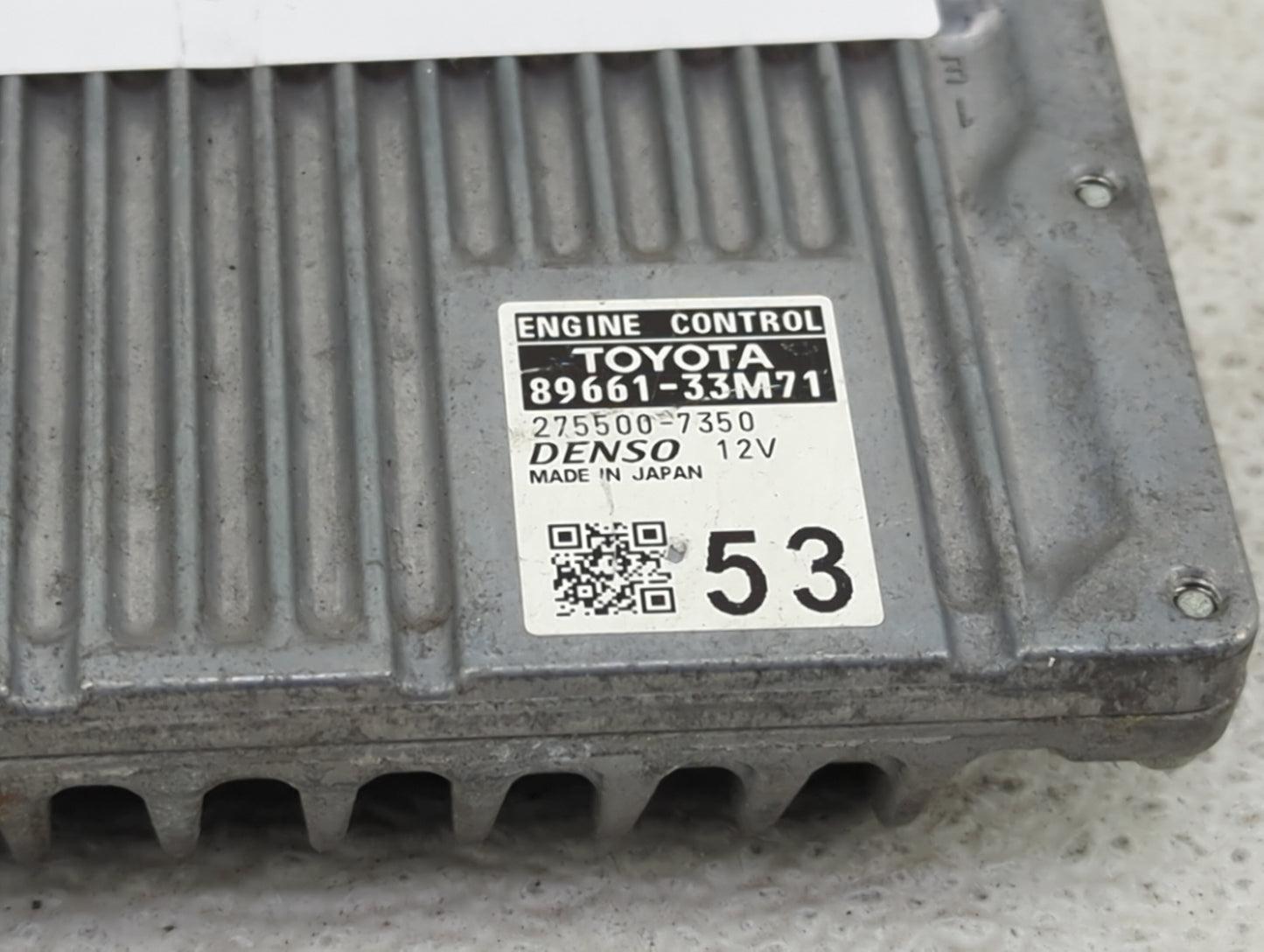 2013-2014 Lexus Es350 PCM Engine Control Computer ECU ECM PCU OEM P/N:89661-33M71 275500-7350 Fits Fits 2013 2014 OEM Used A