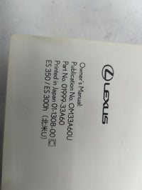 2014 Lexus Es350 Owners Manual Book Guide P/N:OM33A60U 01999-33A60 OEM Used Auto Parts - Oemusedautoparts1.com