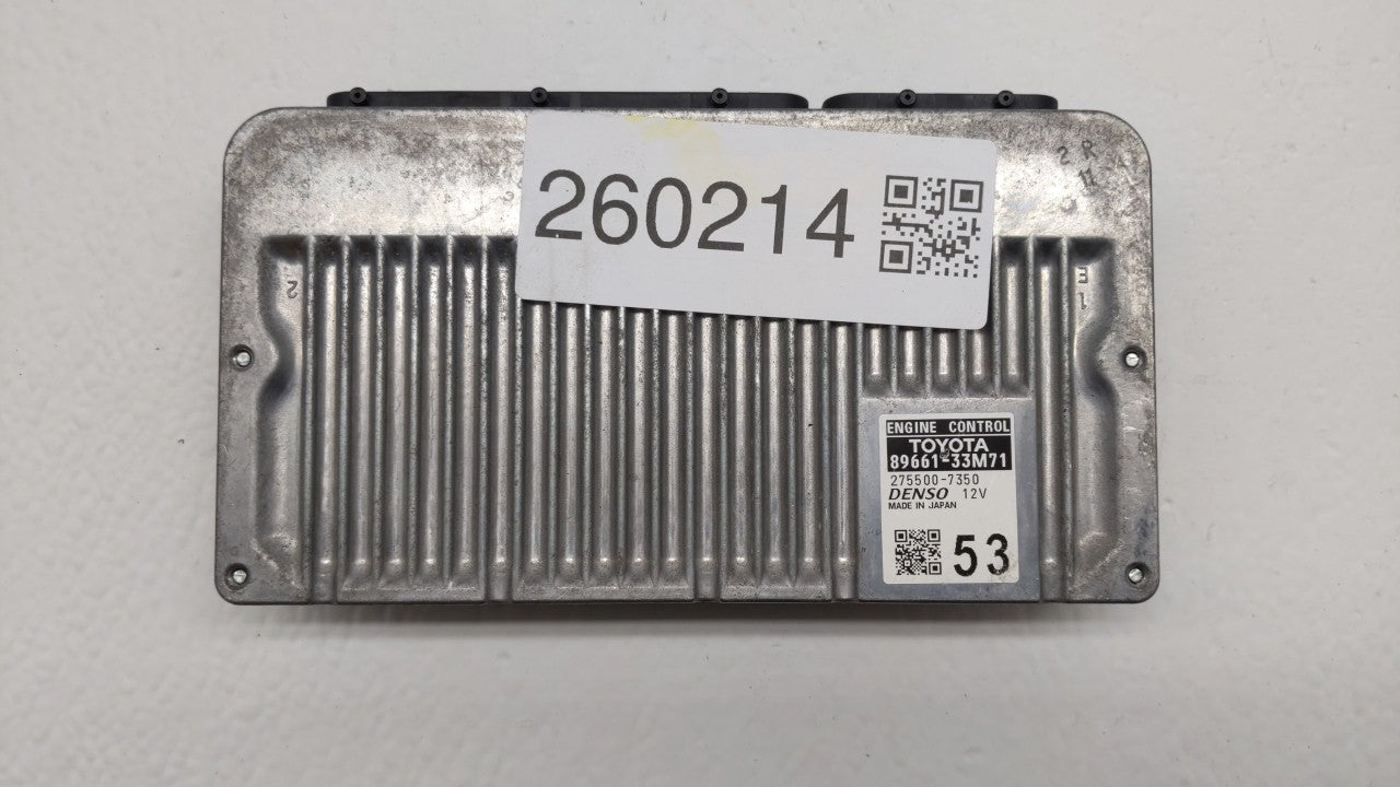 2013-2014 Lexus Es350 PCM Engine Control Computer ECU ECM PCU OEM P/N:89661-33M71 Fits Fits 2013 2014 OEM Used Auto Parts - 