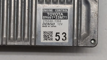 2013-2014 Lexus Es350 PCM Engine Control Computer ECU ECM PCU OEM P/N:89661-33M71 Fits Fits 2013 2014 OEM Used Auto Parts