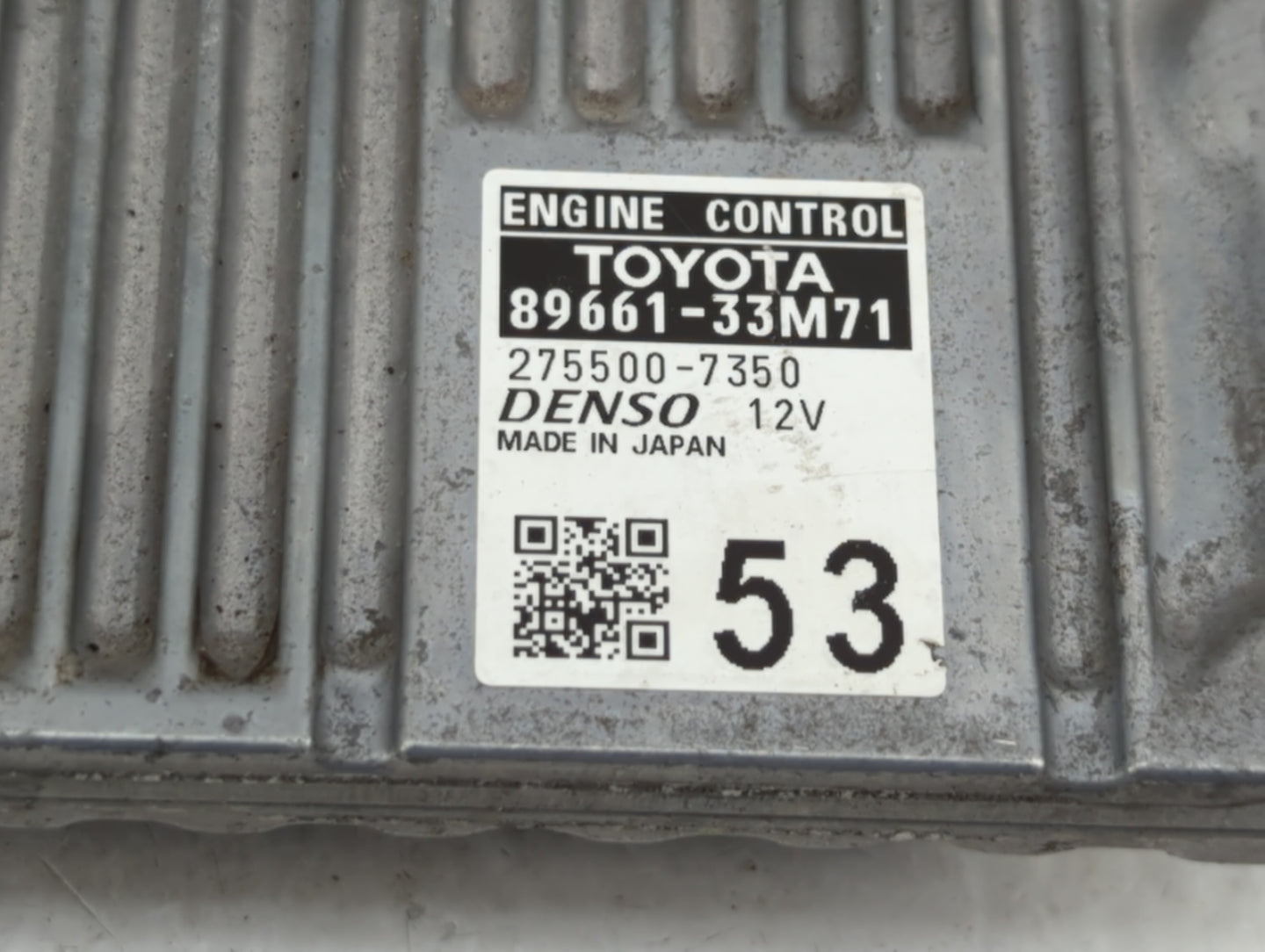 2013-2014 Lexus Es350 PCM Engine Control Computer ECU ECM PCU OEM P/N:89661-33M70 89661-33M71 Fits Fits 2013 2014 OEM Used A
