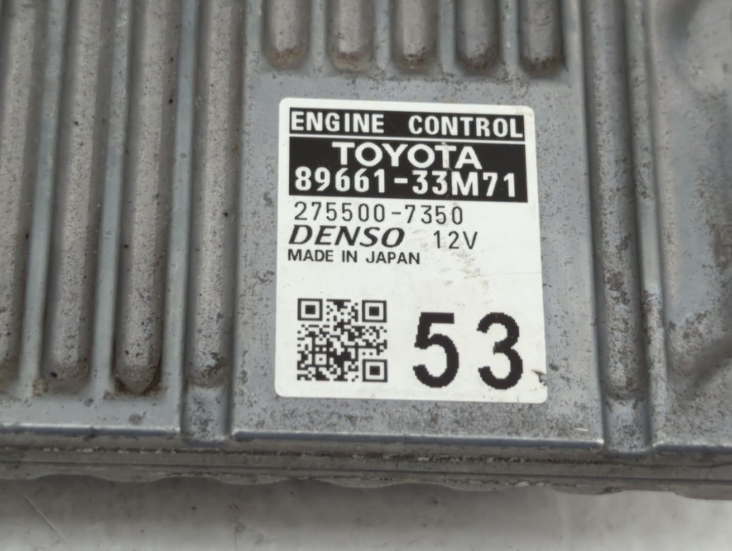 2013-2014 Lexus Es350 PCM Engine Control Computer ECU ECM PCU OEM P/N:89661-33M70 89661-33M71 Fits Fits 2013 2014 OEM Used A