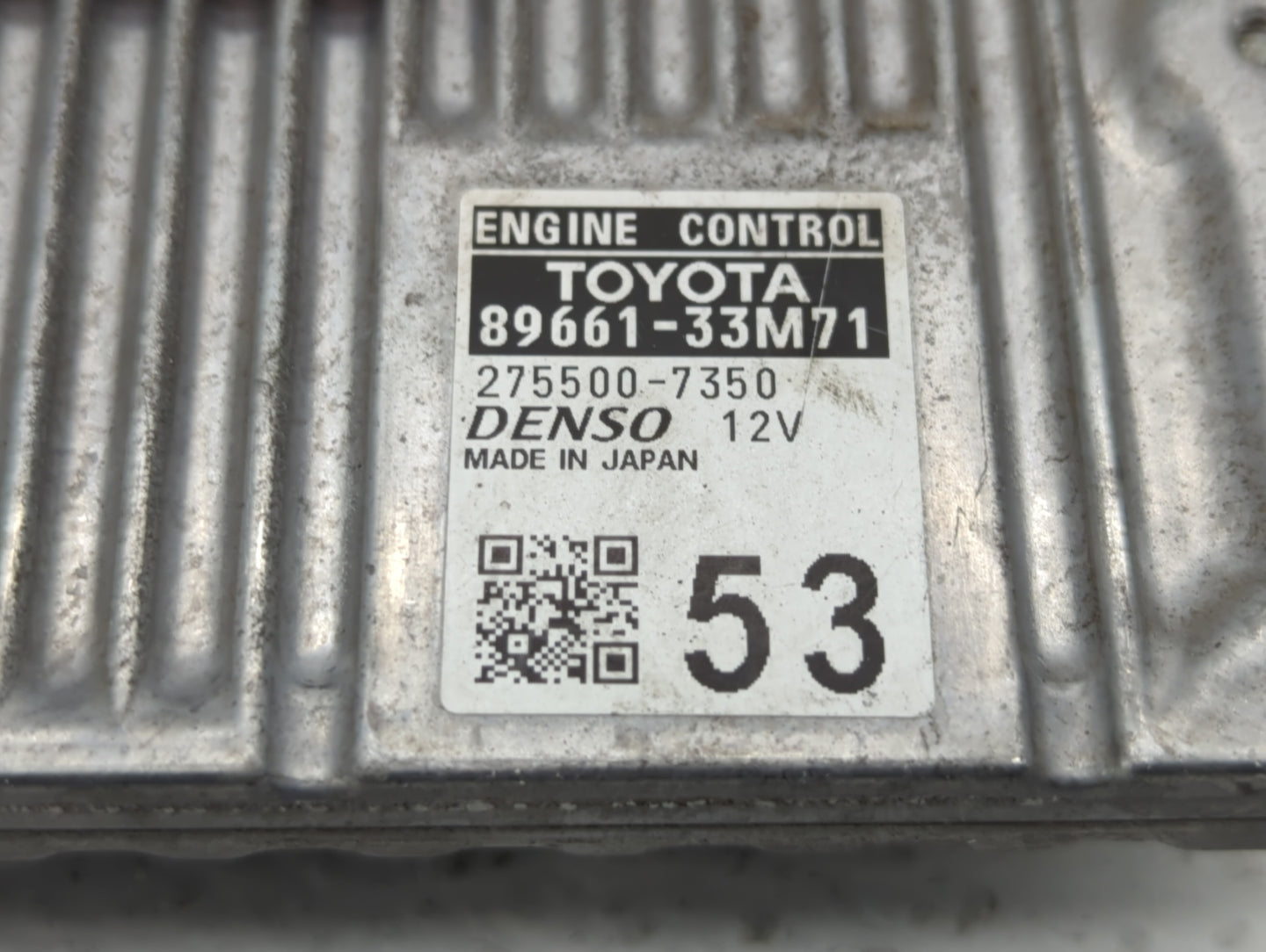 2013-2014 Lexus Es350 PCM Engine Control Computer ECU ECM PCU OEM P/N:89661-33M70 89661-33M71 Fits Fits 2013 2014 OEM Used A