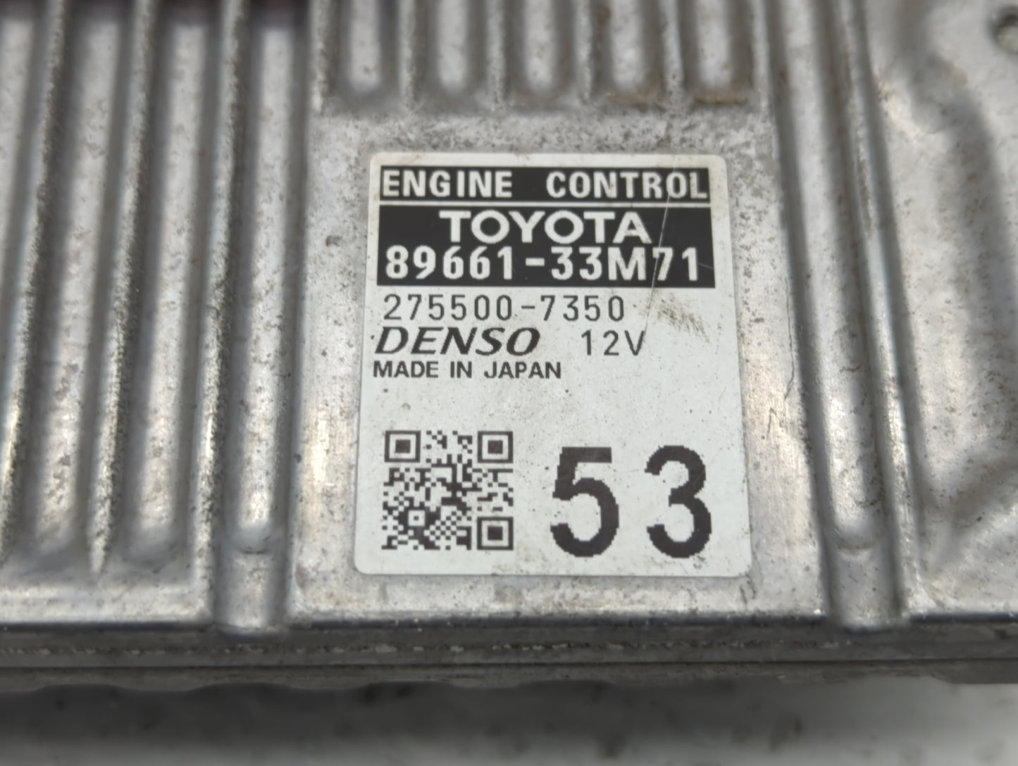 2013-2014 Lexus Es350 PCM Engine Control Computer ECU ECM PCU OEM P/N:89661-33M70 89661-33M71 Fits Fits 2013 2014 OEM Used A