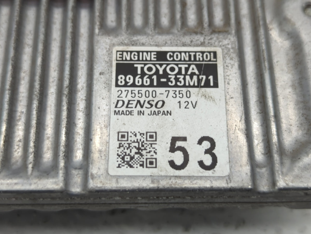 2013-2014 Lexus Es350 PCM Engine Control Computer ECU ECM PCU OEM P/N:89661-33M70 89661-33M71 Fits 2013 2014 OEM Used Auto P