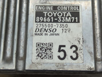 2013-2014 Lexus Es350 PCM Engine Control Computer ECU ECM PCU OEM P/N:275500-7350 89661-33M71 Fits Fits 2013 2014 OEM Used A