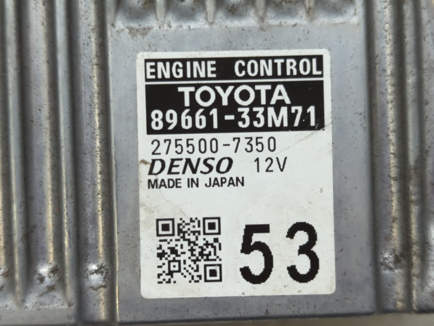 2013-2014 Lexus Es350 PCM Engine Control Computer ECU ECM PCU OEM P/N:89661-33M71 Fits Fits 2013 2014 OEM Used Auto Parts - 