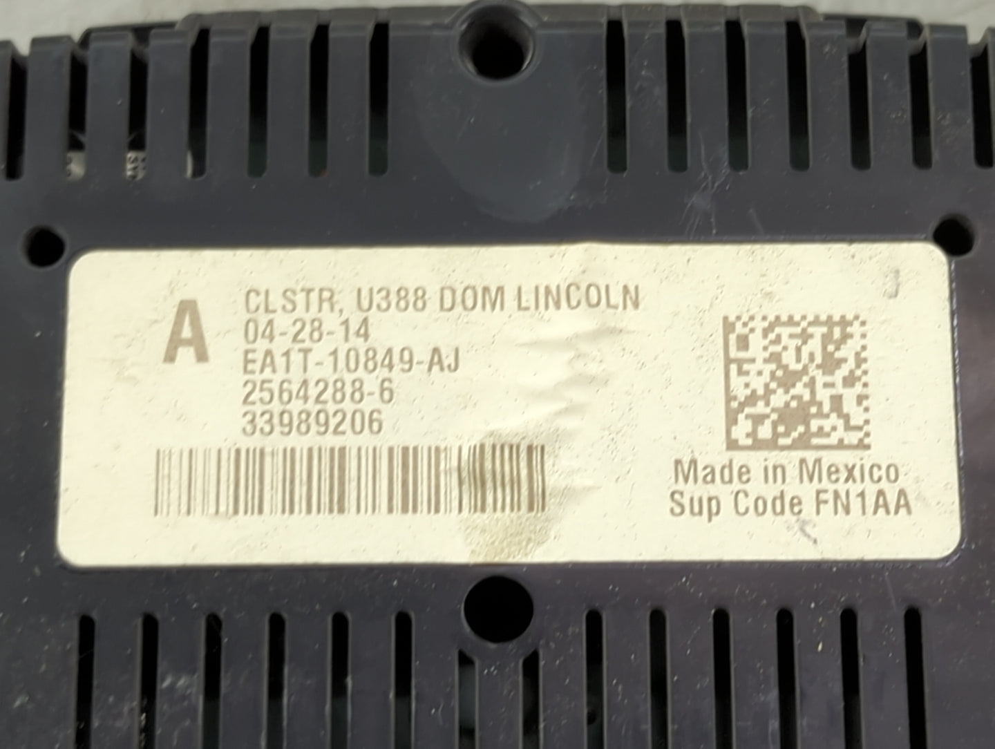 2014-2015 Lincoln Mkx Instrument Cluster Speedometer Gauges P/N:EA1T-10849-AJ 2564288-6, 33989206 Miles: Fits Fits 2014 2015