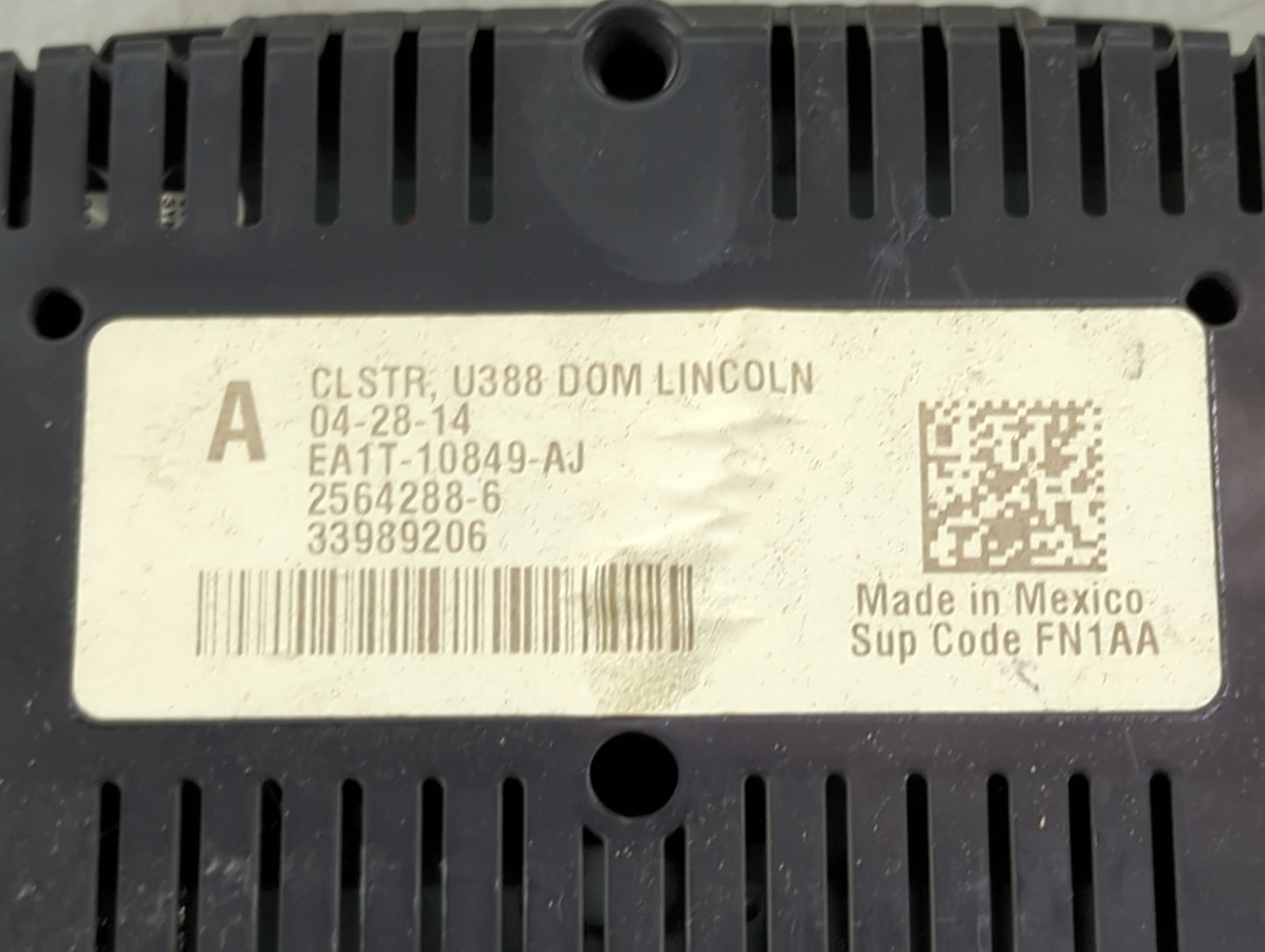 2014-2015 Lincoln Mkx Instrument Cluster Speedometer Gauges P/N:EA1T-10849-AJ 2564288-6, 33989206 Miles: Fits Fits 2014 2015