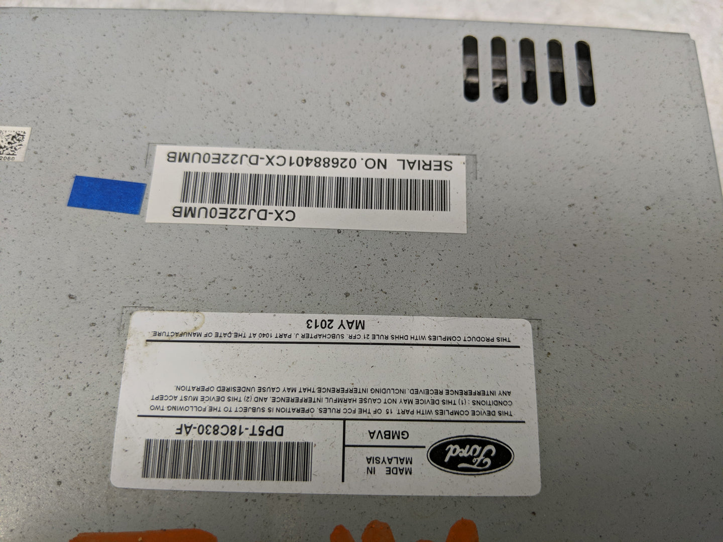 2013-2014 Lincoln Mkz Radio AM FM Cd Player Receiver Replacement P/N:DP5T-18C830-AF Fits Fits 2013 2014 OEM Used Auto Parts 